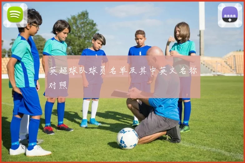 英超球队球员名单及其中英文名称对照